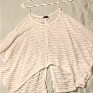 Cream back button sweater